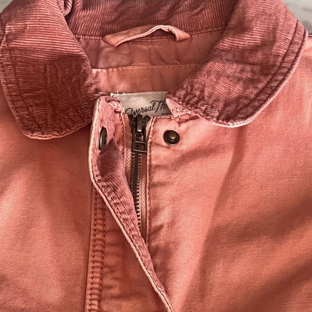 Universal Thread Women's Light Pink Utility Anorak 100% Cotton Barn Jacket Small - Picture 10 of 15